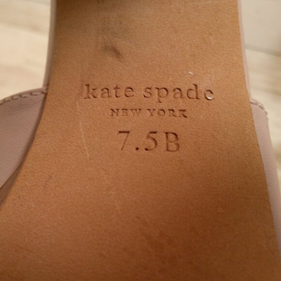 Kate Spade Delight Baby Pink Strappy 4.5' Chunky heels Size 7.5 B - Picture 9 of 10